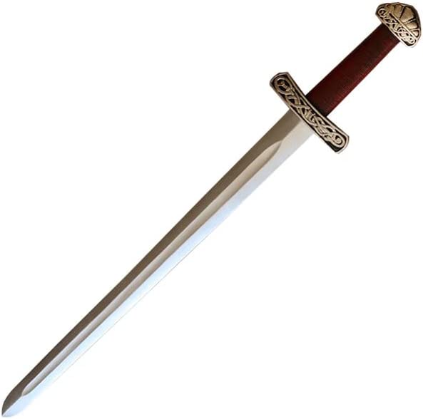 Vikings Viking Age Middle Ages Medieval Crusader PU Foam Sword Weapon for Berserker Soldier Knight Warrior Costume King Play Halloween Cosplay LARP Medieval Reenactments