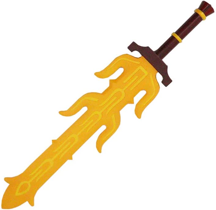 Fantasy Legend of Zelda Master PU Foam Flameblade Sword Cosplay Blade Props Weapon Collection Game Gift Sky Sword Link Breath of The Wild Knight Medieval Sword