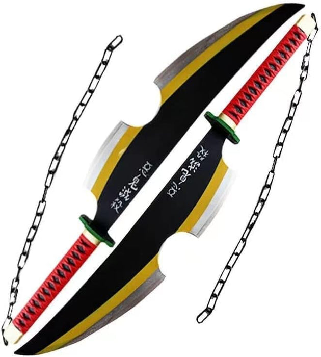 31.5" Demon Sword Foam Fantasy Samurai Sword Relicas Cosplay Anime Costume Katana Xmas Gift (Set of 2 Tengen Uzui)