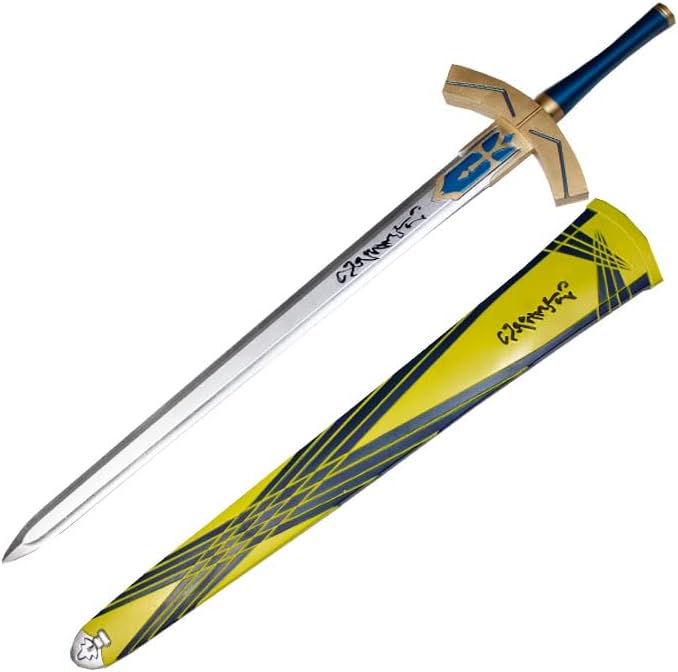 42” Fantasy Saber Foam Sword Cosplay Costume Foam Saber Japanese Anime Game Cosplay Excalibur Sword Replica Samurai Sword Sword Katana Blade Halloween Weapon