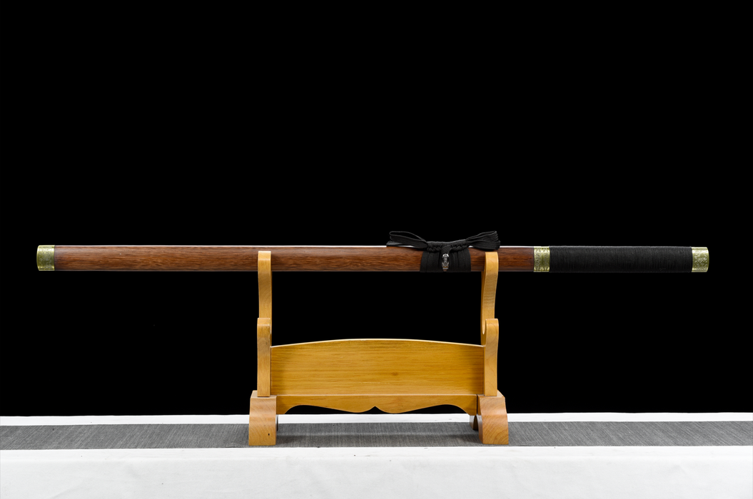 100% Handmade Sword - Fully Functional Samurai Katana Sword, Sharp 1045 Carbon Steel Blade, Hand Forged Clay Tempered, Full Tang, Black Scabbard, Certificate