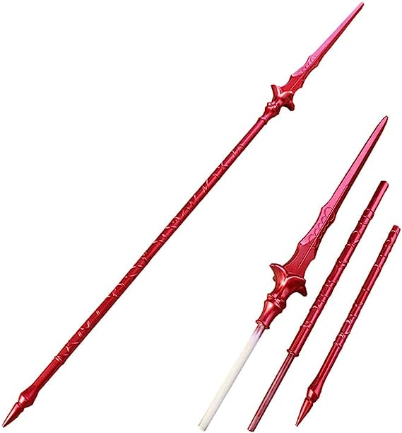 Fantasy Foam Sword Cosplay Costume Foam Weapon for FGO Lancer Scathach CuChulainn Gae Bolg/Scathach Spear ，1:1 Foam Making Game-Playing Props, Use for Cosplay and Collection，2Versions.