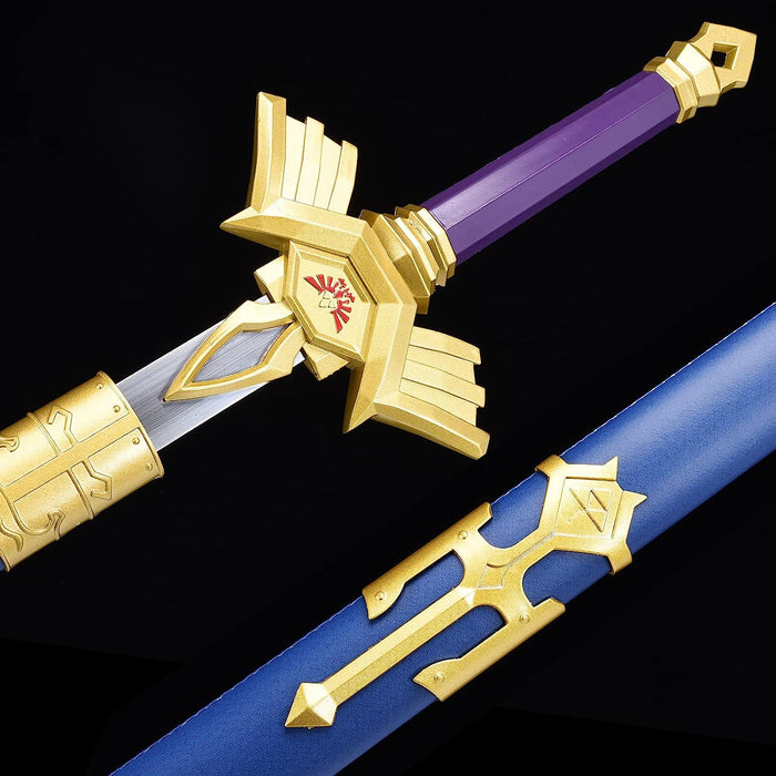 43” Metal Handmade Skyward Master Sword Replica Cosplay Costume Weapon Blade (Blue/Gold) …