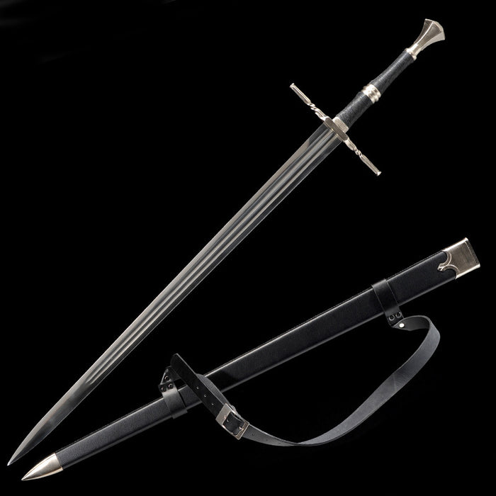 The Witcher 3: Wild Hunt - Geralt of Rivia, the White Wolf's "Beast of the Western Sword" cosplay prop, an anime sword that is not yet sharpened.