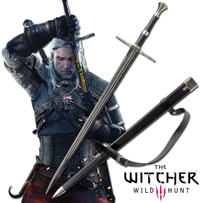 The Witcher 3: Wild Hunt - Geralt of Rivia, the White Wolf's "Beast of the Western Sword" cosplay prop, an anime sword that is not yet sharpened.