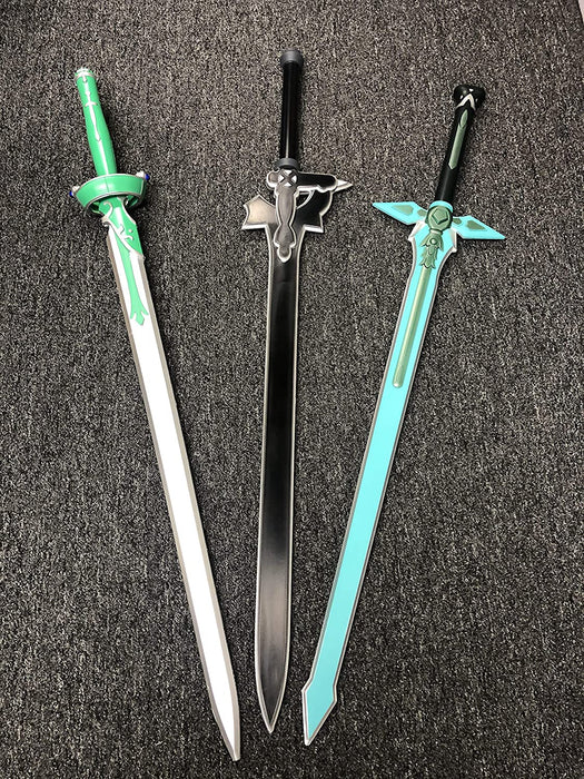 Sword Art Online Kirito Asuna Yuuki Foam Sword Set Elucidator Dark Repulsor Kirigaya Lambent Light (3 Swords)